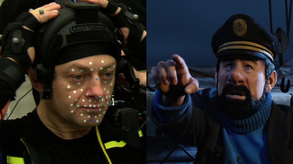 Andy Serkis a Kapitán Haddock